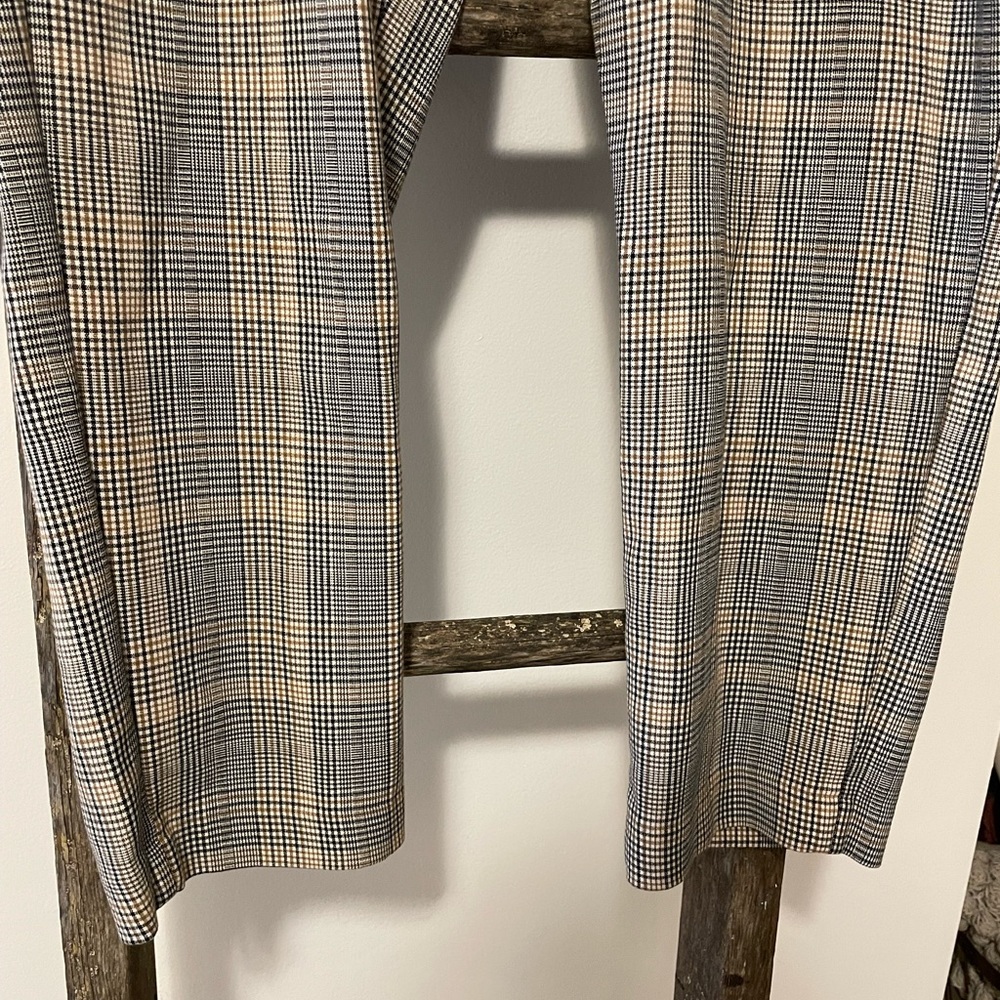H&M Black/Tan Houndstooth Print Women’s Trousers - Picture 4 of 9